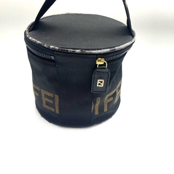 Fendi Black and Gold Round Bag - Picture 3 of 14